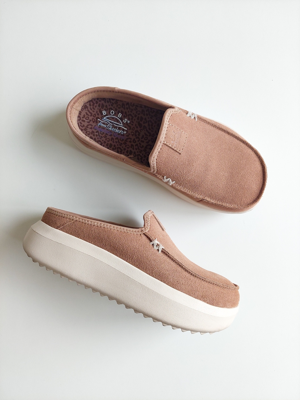 Skechers BOBS Pop Up 3.0 Dreamy Drifter Suede Slip-On Platform Clog Sandals